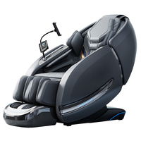 Sillón de Masaje 3D de Cuero Moderno con Compresión Caliente para Cuello y Pies, Diseño Portátil de Gravedad Cero para Uso Doméstico