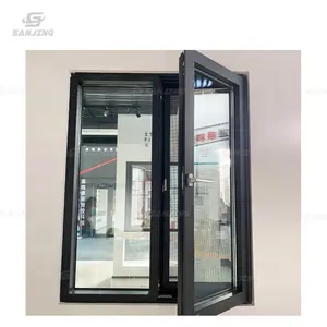 Cửa sổ bằng chứng âm thanh nhôm cửa sổ kính đôi cửa sổ nhôm kính đôi ventanas de aluminio Y Cristal - Product Image 1