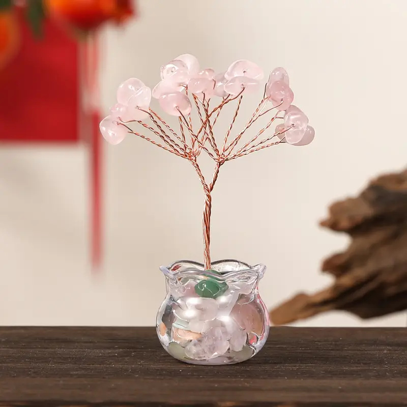 Petit arbre à souhaits quartz rose
