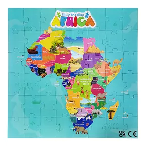 Groothandel Custom Kinderen Onderwijs Speelgoed Puzzel Spel Custom Wereldkaart 48 100 Stuks Kinderen Vloer Puzzel