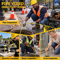 9-Zoll IPS-Bildschirm Distanzmesser Pipeline-Endoskop 1080P Selbstnivellierend 512Hz Video-Rohrinspektionskamera 7mm Kabel 60M