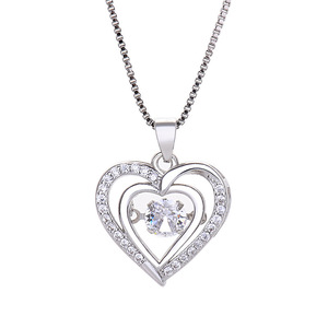 Collar con Colgante de Corazón Saltando Hexagrama, Regalo de San Valentín o Cumpleaños, Gargantillas y Collares para Mujer - Product Image 5