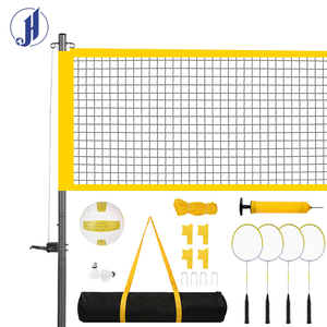 Ensemble combiné de volley-ball et de <span class=keywords><strong>badminton</strong></span> JH 22 pieds tout-en-un, montage facile, filet à hauteur réglable avec sac de transport pratique - Product Image 6