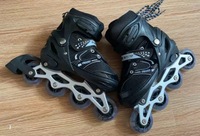 Patins à roulettes de sport d'extérieur, patins plats à coque rigide de taille réglable, roues résistantes à l'usure, chaussures de patinage professionnelles
