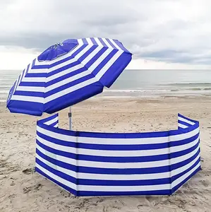 Außenbereich Strandzaun tragbar faltbar Familie Windschutz benutzerdefinierte Privatsphäre Windstopper Blocker mit Tragetasche für Camping Wandern