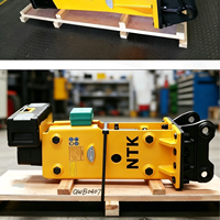 Marteau hydraulique silencieux de type boîte NTK1550 pour mini-excavatrice 27-33T, série SB121, burin de 155 mm, 2600 kg, garantie 1 an