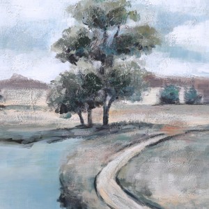 Offre Spéciale – Peinture à l'huile écologique faite à la main sur toile, Paysage Arbre et Rivière, <span class=keywords><strong>Art</strong></span> Texturé, Scène de Campagne, Décoration Intérieure - Product Image 3