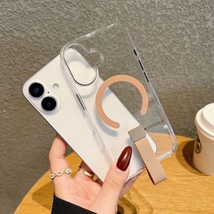Custodia Protettiva Rigida Trasparente in PC Magnetico Tipo C con Cinturino da Polso per <span class=keywords><strong>iPhone</strong></span> 16 Pro Max, Compatibile con <span class=keywords><strong>iPhone</strong></span> 16, 15, 17 Pro - Product Image 3