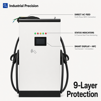 Nouvelle station de recharge pour véhicules électriques à montage au sol, double pistolet, 22 kW DC, chargeur intelligent pour voitures électriques OCPP