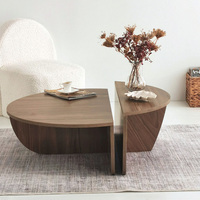 Table basse marron de forme spéciale en bois Design créatif maison meubles de salon ensemble de tables basses