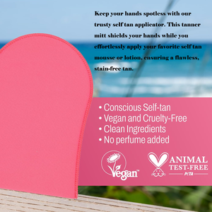 <span class=keywords><strong>Guante</strong></span> de viscosa Ovalada para aplicación de autobronceado de terciopelo suave para bronceado corporal sin rayas para una aplicación de bronceado suave - Product Image 5