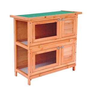 Produits pour animaux de compagnie, fabrication OEM, <span class=keywords><strong>cages</strong></span> à lapins, <span class=keywords><strong>cages</strong></span> à lapins en bois faites à la main, fabriquées en Chine - Product Image 1