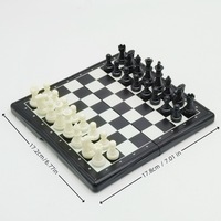 Mini jeu d'échecs pour adultes et enfants, pliable, magnétique, emballage en boîte, compact et pratique pour les voyages