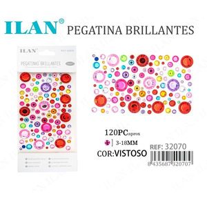 Ilan Adesivi Brillanti 3-18mm Colorati 120 Pezzi Decorazioni per Artigianato - Product Image 3