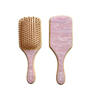 Set <span class=keywords><strong>per</strong></span> la Cura dei Capelli di Alta Qualità in Acetato Rosa Modello 1 con Logo Personalizzato OEM Guangdong, Spazzola Massaggiante in Legno, Pettine, Fermaglio <span class=keywords><strong>per</strong></span> Capelli, Regalo di Lusso - Product Image 4