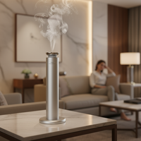 Diffuseur d'arômes commercial sans eau, intelligent, sur pied, en aluminium, alimenté par USB, contrôlé par application et télécommande, pour hôtels