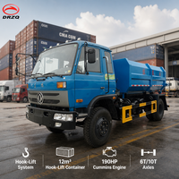 Мусоровоз с крюковым погрузчиком RHD, 12 м³, Dongfeng D530, 190 л.с., Евро-3, колесная база 4500 мм, полная масса 18 т, 4x2, механическая коробка передач, поворотный кран