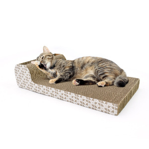Griffoir pour chat en carton, motif géométrique, durable, pour intérieur, pour chats - Product Image 1