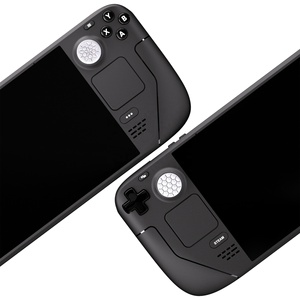 PlayVital Custom Silicone White Thumb <b>Grip</b> Set Thumbstick Caps for Steam Deck LCD & OLED & PS Portal - Product Image 4