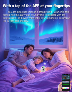 Projecteur Galaxie pour Chambre à Coucher, Projecteur d'Aurores Boréales, Application Intelligente, Veilleuse LED Aurore Boréale pour Cadeaux <span class=keywords><strong>de</strong></span> <span class=keywords><strong>la</strong></span> Saint-Valentin - Product Image 3