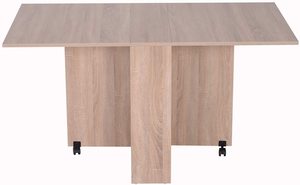 <span class=keywords><strong>Mobile</strong></span> del Foglio di Goccia di Cucina Sala Da Pranzo Tavolo Pieghevole Scrivania per i Piccoli Spazi con 2 Ruote e 2 Scaffali di Stoccaggio di Quercia - Product Image 4
