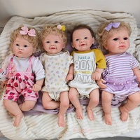 Poupée Reborn Artistique Peinte à la Main en Silicone, Fournisseur Vivienne 17 pouces avec Cheveux Implantés, Jouet Lavable en Silicone Souple, Confortable, Muneca