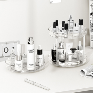 360 ° xoay trang điểm tổ chức rõ ràng Pet mỹ phẩm lưu trữ Kệ | Đồ gia dụng - Product Image 1