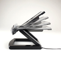 Support de refroidissement ergonomique pour ordinateur portable Tornado NBS-09 avec ventilateur actif, design pliable et réglable, conception brevetée, moule privé, accessoire périphérique