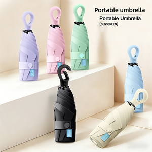 Paraguas Cápsula UPF50 con Logotipo Personalizado al por Mayor, Mini Sombrilla Portátil <span class=keywords><strong>de</strong></span> 22 cm con Hebilla <span class=keywords><strong>para</strong></span> Mujer, Regalos <span class=keywords><strong>para</strong></span> <span class=keywords><strong>Viajes</strong></span> - Product Image 3