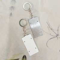 Porte-clés Plaque d'Immatriculation Miniature en Aluminium 3*6cm pour Sublimation, Prix Usine, Tendance Vintage Dessin Animé, Étanche