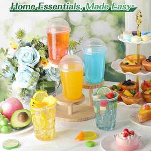 Custom Printed Disposable clear 12oz 16oz 22oz pp Boba Tea <b>Cup</b> 90 U Shape Fruit Milk Boba Bubble Tea <b>Plastic</b> <b>Cup</b> with Lids - Product Image 3