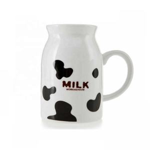 Ceramic Cute milk mug Cow shape morning cups Kids water cups mugs wholesales