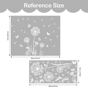 Pegatinas de Papel Reutilizables, Impermeables, con Diseño de Diente de León, Impresas con UV, Ecológicas y de Alta Calidad, para Ventanas, Puertas y Decoración del Hogar - Product Image 2