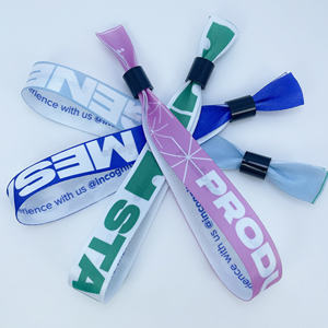Sublimación personalizada <span class=keywords><strong>Pulseras</strong></span> de poliéster Festival Tela Pareja Pulsera Diseñada para Eventos por for <span class=keywords><strong>totwoo</strong></span> - Product Image 2