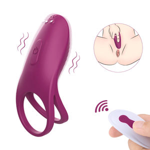 Herren Erwachsenen-Schmetterlingsdesign Penisring Vibrator zur Verzögerung der Ejakulation Gummitype 12 Anwendungen - Product Image 1