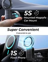 Support de téléphone magnétique réglable LISEN pour voiture, fixation sur grille d'aération, compatible iPhone 17 16 15 14 13 Pro Max
