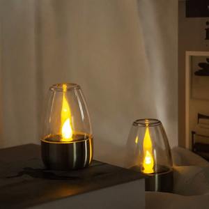 Bougies solaires électroniques d'extérieur, lumières LED sans flamme, lanternes de table pour jardin, mariage, café, décoration de Noël - Product Image 6