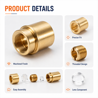 ZhonNa Laser LD Holder Brass Diode Mount 9mm Focusing Lens Housing Cross Line Optical Instrument Accessory for Precision Tooling
