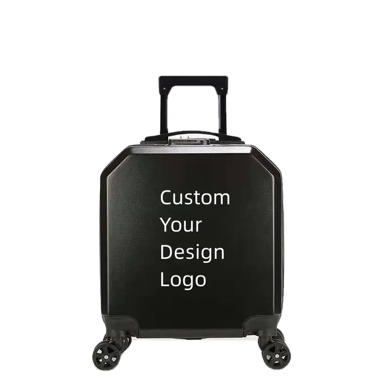Mochila escolar impermeable para niños, Maleta de 18 pulgadas con logotipo personalizado, maleta con ruedas, equipaje de dibujos animados