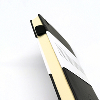 Benutzerdefinierte Stift Tasche PU Leder Abdeckung Schule Logo Notebook 100 Blätter mit Papier Band und Seide Band