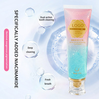 Pasta de dientes de niacinamida de dos colores personalizada para refrescar el aliento y blanquear los dientes accesorios multiusos