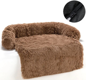 Cama de Lujo para Perros Grandes, Moderna, Portátil, para Todas las Estaciones, Diseño Rectangular con Forma de Pata, Felpa Larga, Calefactable, Desmontable - Product Image 4