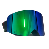 Meilleures ventes en gros de lunettes de sécurité personnalisées avec protection UV400 pour l'extérieur lunettes de ski anti-buée avec verres entièrement verts