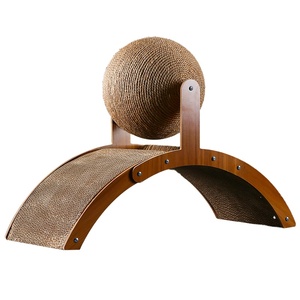 流行的多猫家庭首选猫抓板，采用纸木和剑麻材料，带抓球，适合休息和玩耍 - Product Image 1