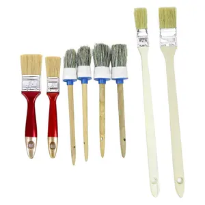 Multiple specifications wooden handle paint brush wood cleaning brush set artist paint brushes