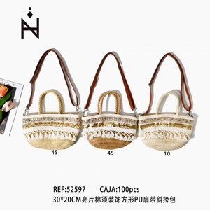 Borsa a Tracolla in PU con Paillettes e Frange 30x20cm - Product Image 3