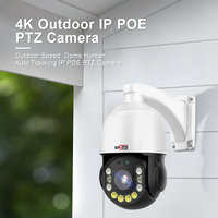 Kamera Keamanan IP CCTV PTZ POE Pintar dengan Laser IR, Audio Dua Arah, H.265+, Pelacakan Otomatis Manusia, Zoom Optik 20X ENSTER