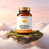 Capsules de Vitamine D3 à Marque Privée OEM/ODM, Ingrédients de Haute Qualité pour une Nutrition et une Absorption Quotidiennes, 60 Comprimés