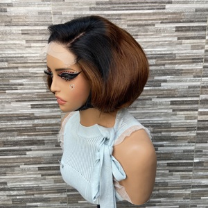 <span class=keywords><strong>Parrucca</strong></span> Afro Ricci Corti Pixie Cut in Capelli Umani Indiani 5*5 HD Lace Marrone Cioccolato, Parrucche Corte Stratificate Pixie Cut, Vendita all'Ingrosso - Product Image 5