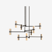 Lustre suspendu moderne de luxe minimaliste pour restaurant, en fer, pour salle à manger